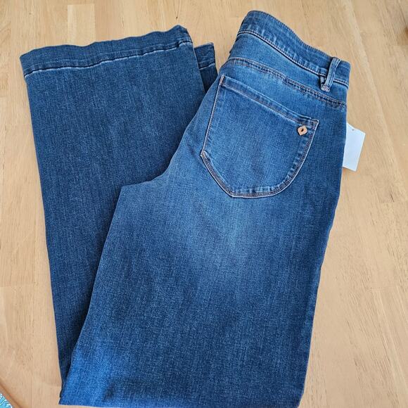 Democracy AB Tech High Waist Wide Leg Jeans Blue Sz 12 NWT - Picture 10 of 10